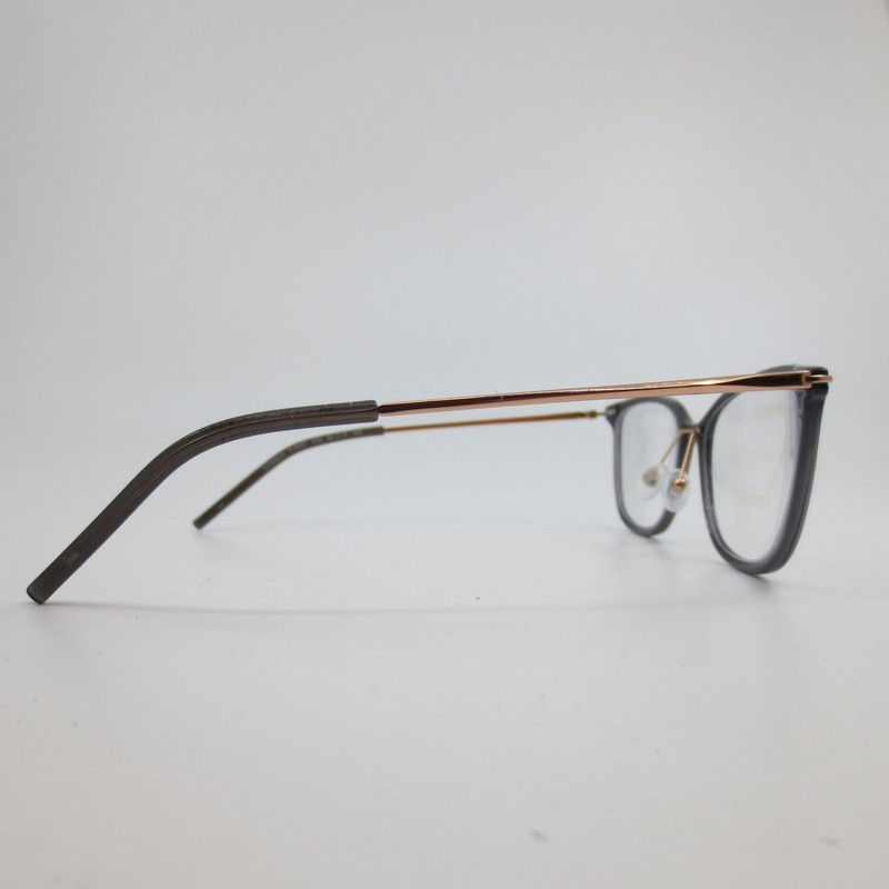 Pure P-3007 Titanium Eyeglasses Dark Grey Rose Gold Cat Eye Frames 54-17-140 gallery