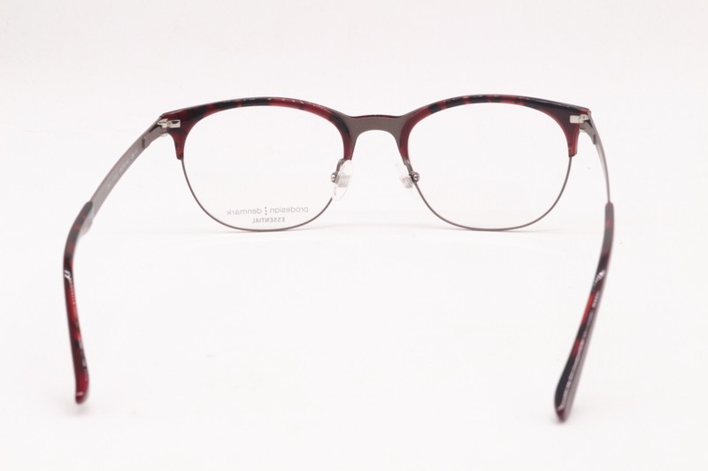 NEW PRODESIGN DENMARK 3612 C.4122 BURGUNDY TORT TIPS AUTHENTIC EYEGLASSES 49-19 gallery