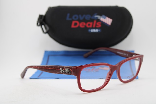 NEW COACH HC 6133 5255 BURGUNDY SILVER AUTHENTIC EYEGLASSES 53-17 gallery