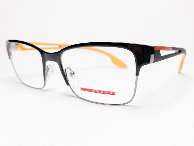 NEW Prada VPS55I YDC-1O1 Unisex Eyeglasses Frames Black Rectangle 53/18~145 gallery