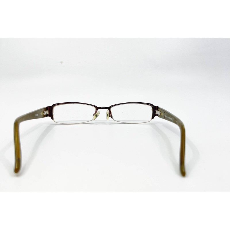 Clover Eyeglasses Womens Maroon Half Rim Leaf Temple 50-18-135 gallery