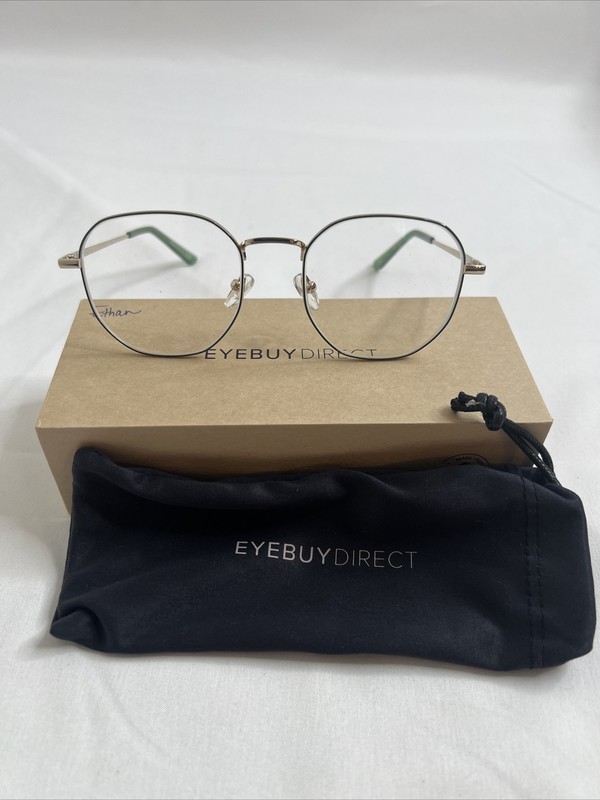 Eyebuydirect Ethan 53-19-150 C3 Metal Eyeglasses FRAMES ONLY Light Green