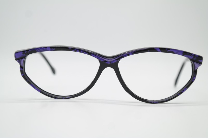 Vintage Glasses HARRY S MIKADO 03-608 Purple Black Oval Frame