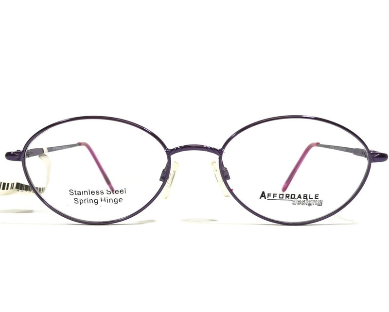 Affordable Designs Eyeglasses Frames AGNES LILAC Purple Round Wire Rim 52-18-135