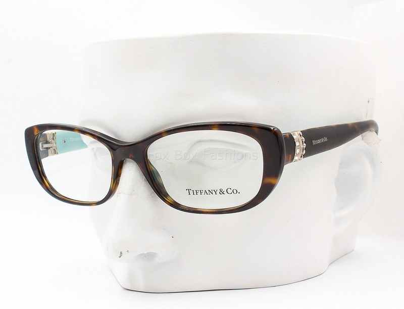 Tiffany Eyeglasses TF 2076B 8134 Glasses Brown Tortoise Pale Gold 53mm No Case