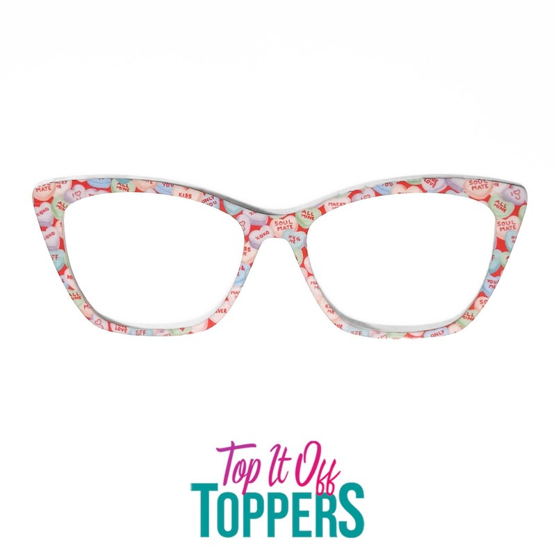 Valentine's Candy Hearts Eyewear Topper - Available in Any Pair Compatible Frame gallery