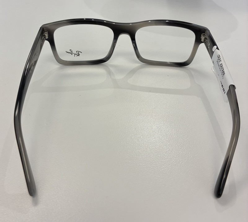 Ray-Ban RB 5435 8404 Gray Plastic Rectangular Full Rim Eyeglasses 56-19-145 gallery