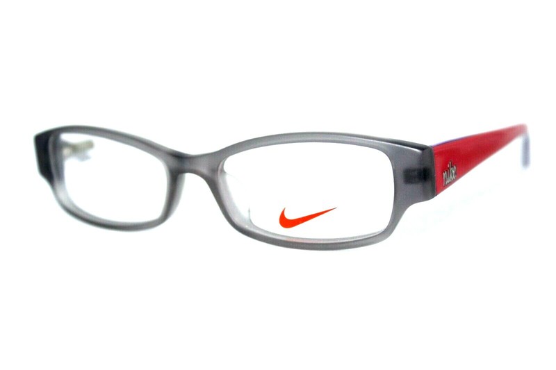 NEW NIKE 5526 069 GREY RED AUTHENTIC EYEGLASSES KID’S FRAMES 45-15-125MM RX