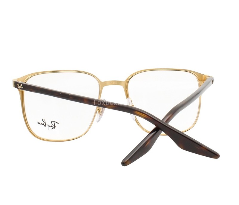 Ray-Ban Eyeglasses Glasses RB 6512 2860 Brushed Gold on Brown Havana 52mm w/case gallery