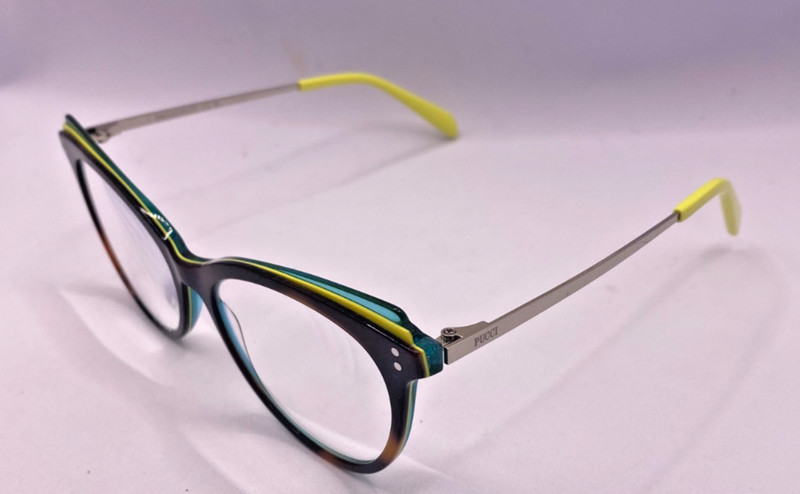 EMILIO PUCCI FRAMES ONLY EYEGLASSES EP5123-3 092 BROWN YELLOW GREEN 54-17-140