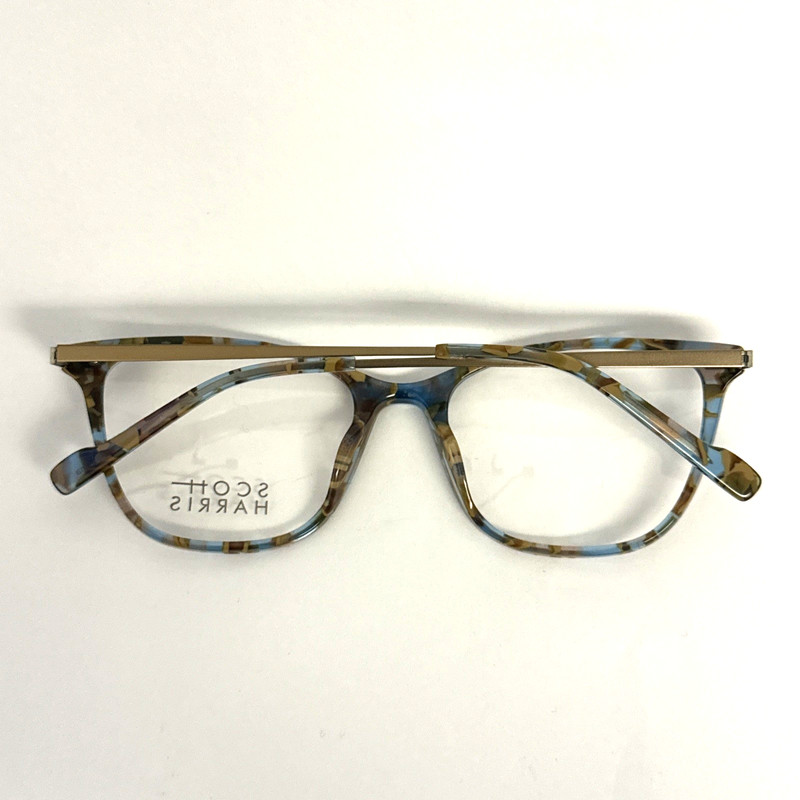Scott Harris Europa Eyeglasses Frame SH-882 C2 50-17-135 Sky / Sand / Cocoa gallery