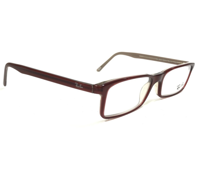 Ray-Ban Eyeglasses Frames RB5027 2079 Gray Burgundy Red Rectangular 50-17-140 gallery