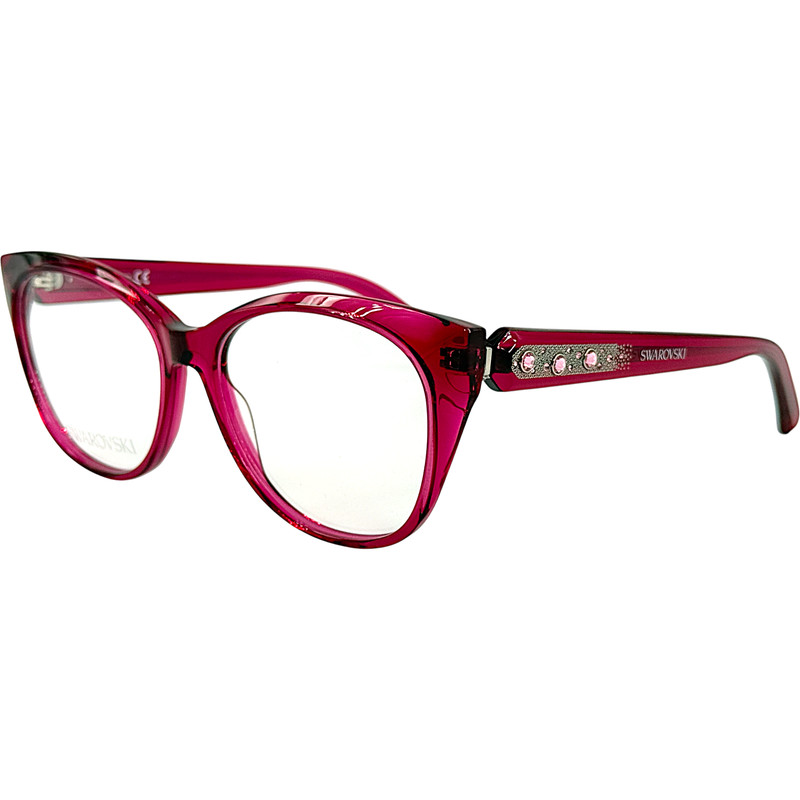 Swarovski SK5469 Womens Plastic Eyeglass Frame 072 Shiny Pink 53-15