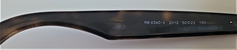RAY-BAN UNISEX EYEGLASSES FRAME RB4340-V 2012 WAYFARER W/CASE & CLOTH 50-22-150 gallery
