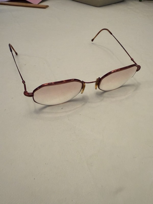 VTG Italian GIORGIO ARMANI 227 832 Octagon Red EYEGLASSES SIZE: 49-20-140 gallery