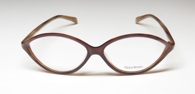 NEW VERA WANG V148 GLASSES BR 55-13-135 FULL-RIM CAT EYE PLASTIC WOMENS BROWN gallery