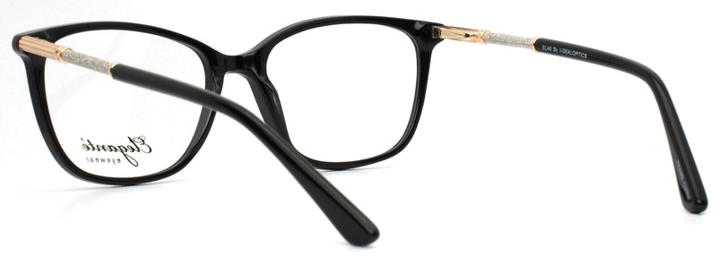 ELEGANTE EL46 Black Womens Semi Cat Eye Full Rim Eyeglasses 53-16-140 B:41 gallery