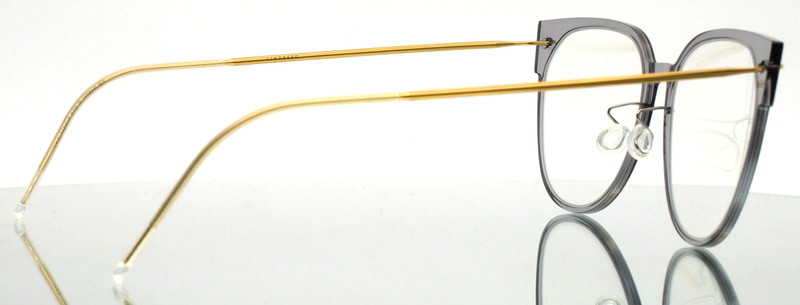 LINDBERG n.o.w. 6634 Col PGT Grey Gold Womens Eyeglasses 52-17-150 B:43 gallery