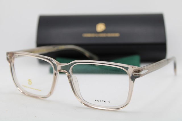 NEW DAVID BECKHAM DB 1022 79U CLEAR BROWN GOLD AUTHENTIC EYEGLASSES 52-16