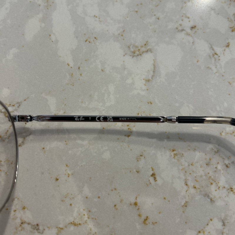 RAY-BAN RB 3637-V NEW ROUND 2501 SILVER GREY AUTHENTIC EYEGLASSES 53-21 gallery