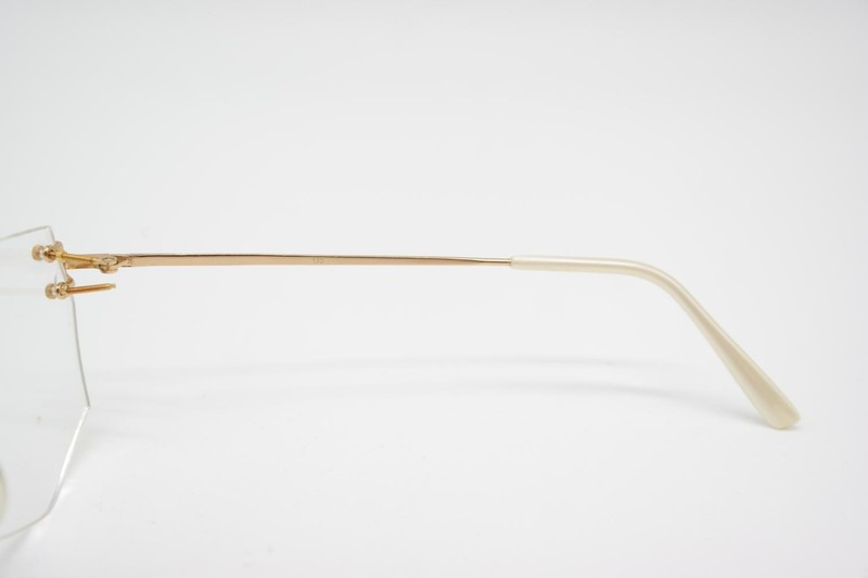 Vintage Glasses Flair TOP TEN 27 Gold Pink Violet Rimless Glasses Frame gallery