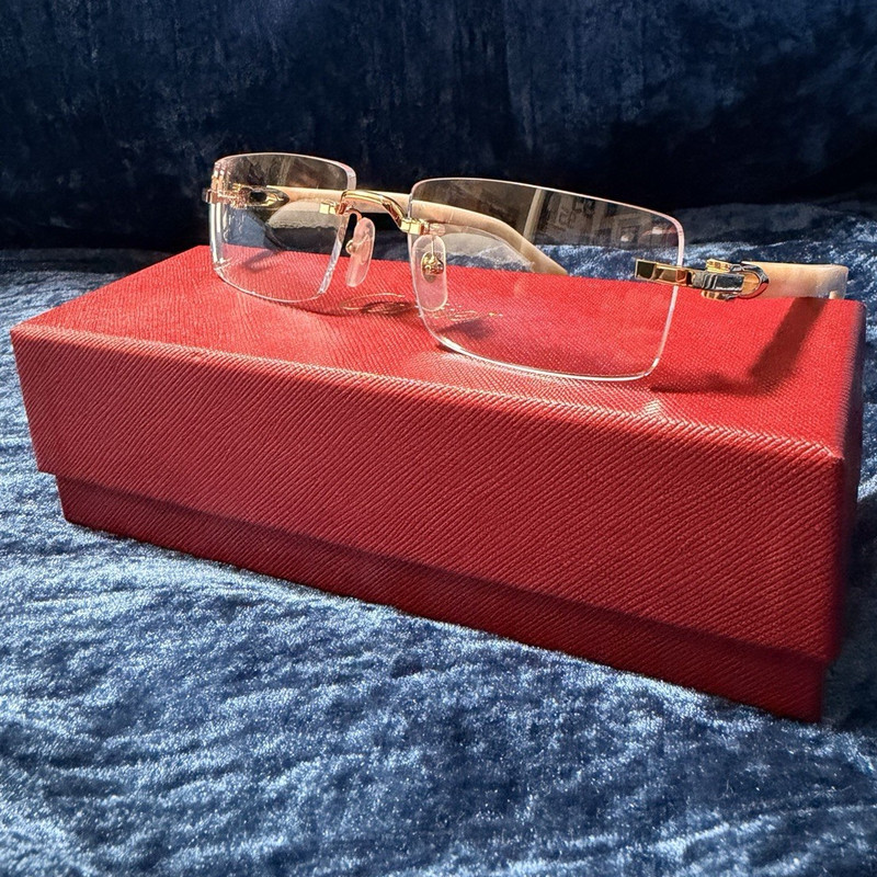 Cartier CT0581O Rimless Metal Eyeglass Frames Gold 58-18-145mm AUTHENTIC