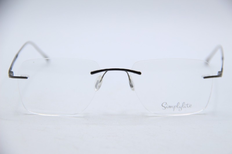 NEW SIMPLYLITE SL601 GUNMETAL BLUE AUTHENTIC DESIGNER EYEGLASSES 53-18 gallery