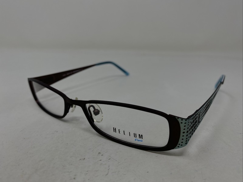 Helium Italy 4122 BROWN/BLUE 49-16-135 Metal Full Rim Eyeglasses Frame JY74 gallery