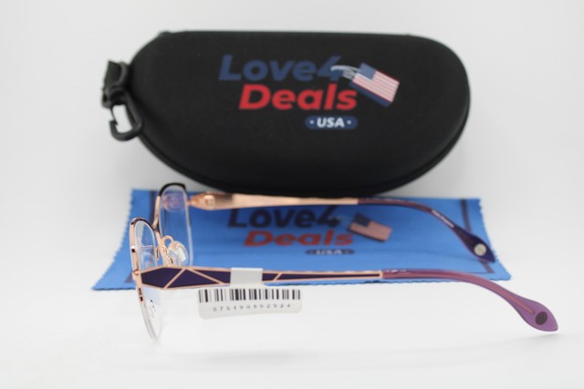 NEW FYSH 3675 M107 GOLD EGGPLANT PURPLE GUNMETAL AUTHENTIC EYEGLASSES 52-17 gallery