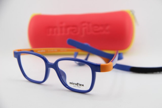 NEW MIRAFLEX MF 4002 K603 BLUE ORANGE AUTHENTIC EYEGLASSES 46-15