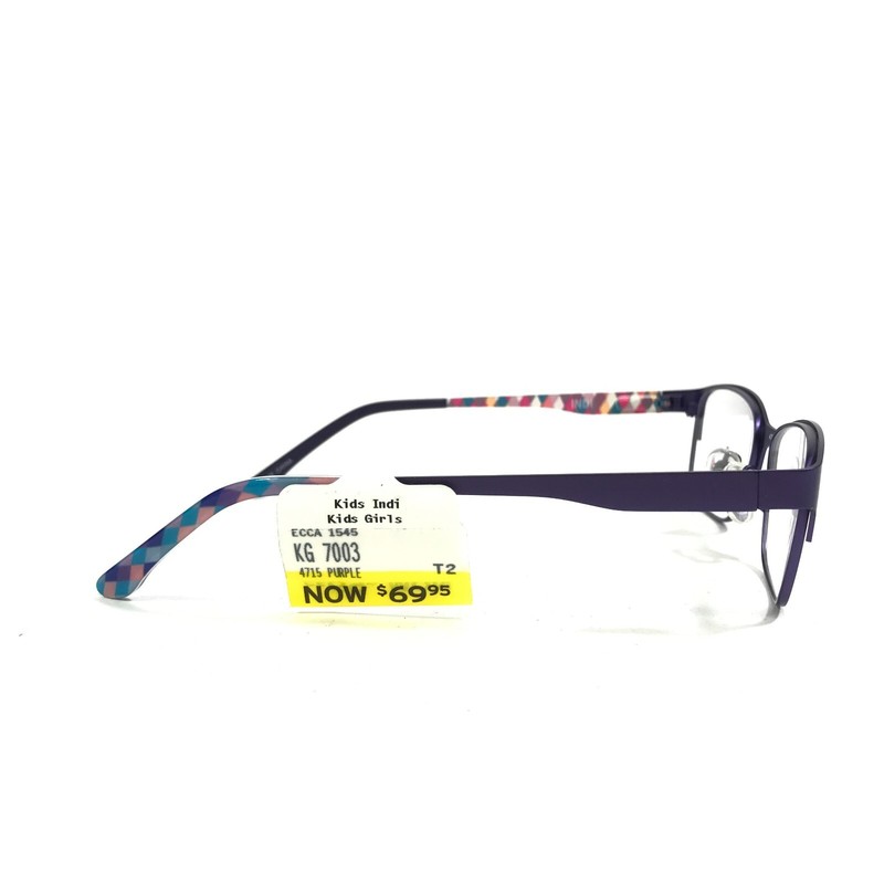 Indi KG 7003 PU Kids Eyeglasses Frames Purple Cat Eye Full Rim 47-15-125 gallery