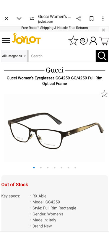 Gucci GG0184O-001 Eyeglasses – Black