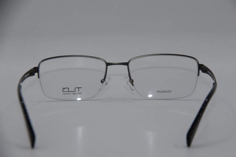NEW THIN LIGHT GLASSES TLG NU042 C03 GRAY BLACK AUTHENTIC EYEGLASSES 58-19 gallery