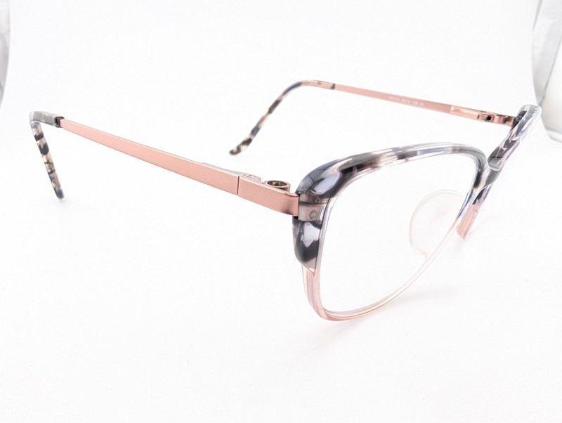 Takumi Eyeglasses, Frames Only, TK1111 10, 53-16-135, Plastic, Blue-Gray/Pink gallery
