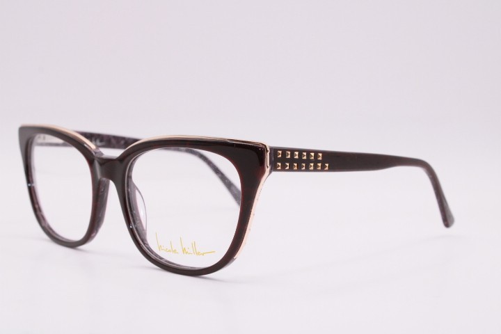 NEW NICOLE MILLER CONOVER C03 VIOLET GOLD AUTHENTIC EYEGLASSES 52-18