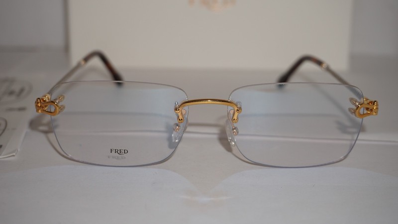 FRED New Eyeglasses Rimless Gold Plated FG50002U 032 56 16 145 gallery