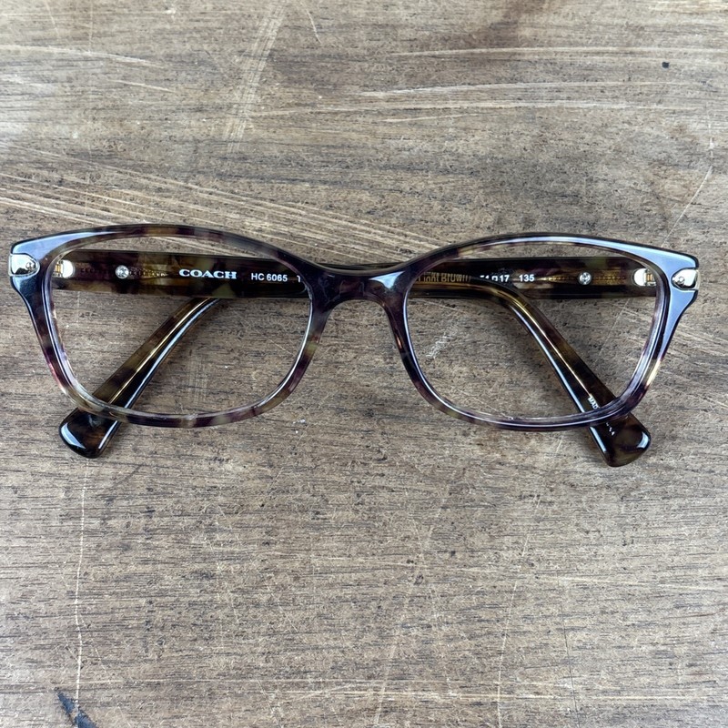 Coach HC6065 5287 Eyeglasses Confetti Light Brown Square FRAMES ONLY 51-17-135