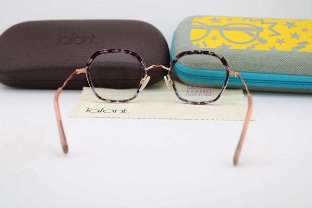 NEW JEAN LAFONT ISSY & LA JUJU I 7111 BLUE ROSE GOLD AUTHENTIC EYEGLASSES 49-19 gallery