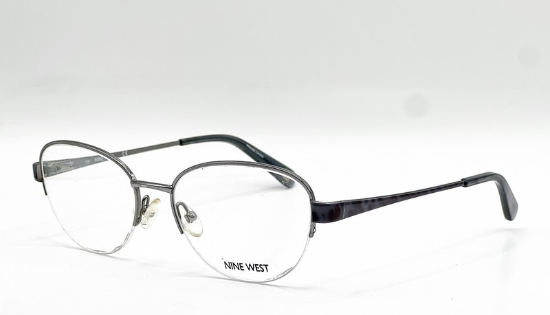 NEW NINE WEST NW1060 035 LIGHT GUNMETAL AUTHENTIC EYEGLASSES 52-17