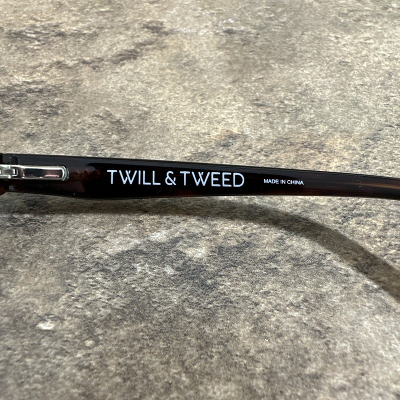 TWILL & TWEED TW 2005 5223 Tortoise Blue Full Rim Eyeglass Frames 53-16-140 G10 gallery
