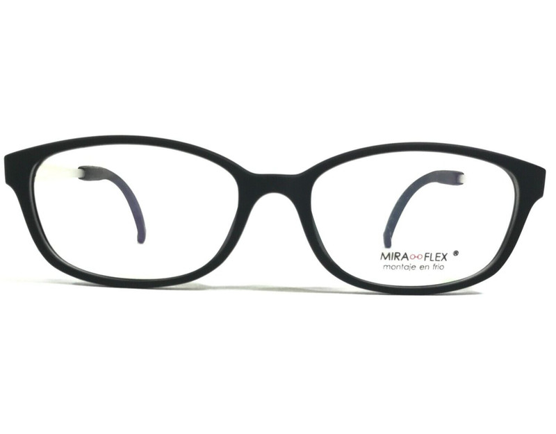 Miraflex Kids Eyeglasses Frames CAROL M.BLK-M.CRY Matte Black Clear 47-15-130