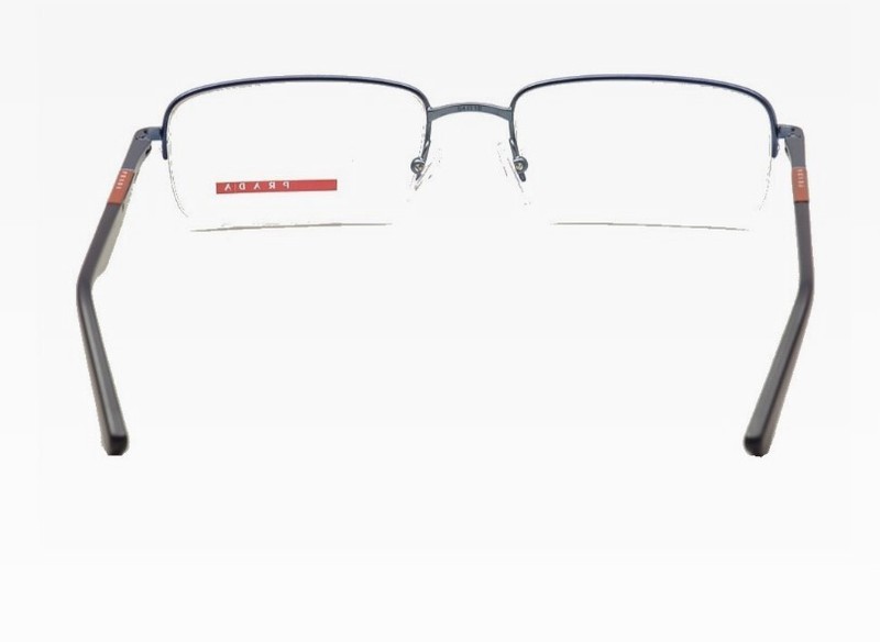 Timeless Versatile Prada VPS55B ACC1O1 Unisex Eyeglasses Metallic Aqua Blue gallery