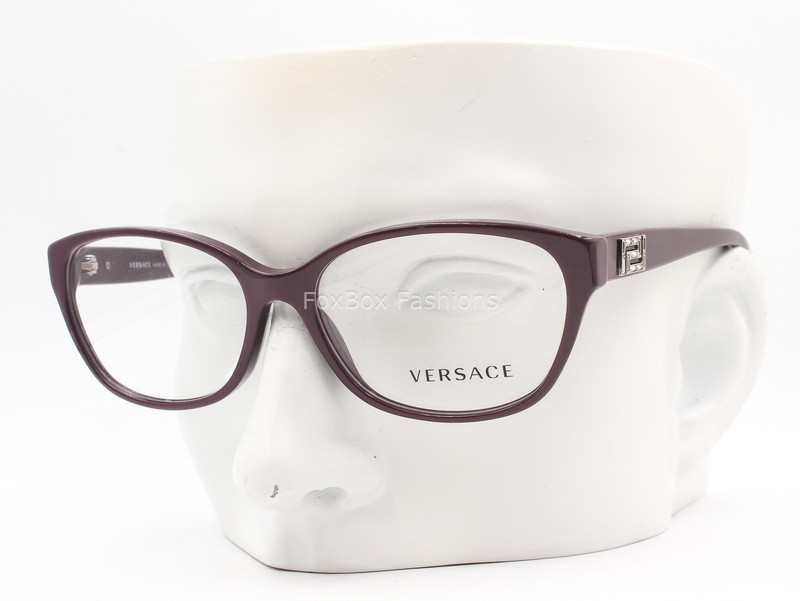 Versace VE 3189-B 5066 Eyeglasses Glasses Dark Violet Purple Crystals 54mm