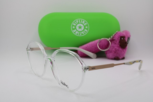 NEW KIPLING KP 3152 K144 CLEAR GUNMETAL ROUND AUTHENTIC EYEGLASSES 52-18