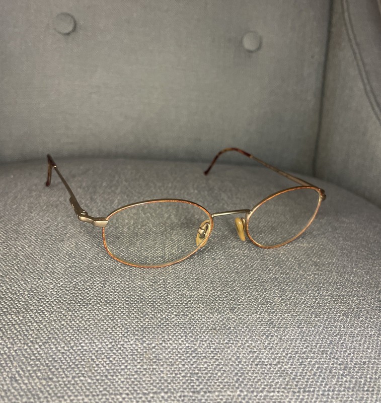 Ralph Lauren Thin Brass Metal Oval Tortoise Glasses Italy Classic 279 50 20 145