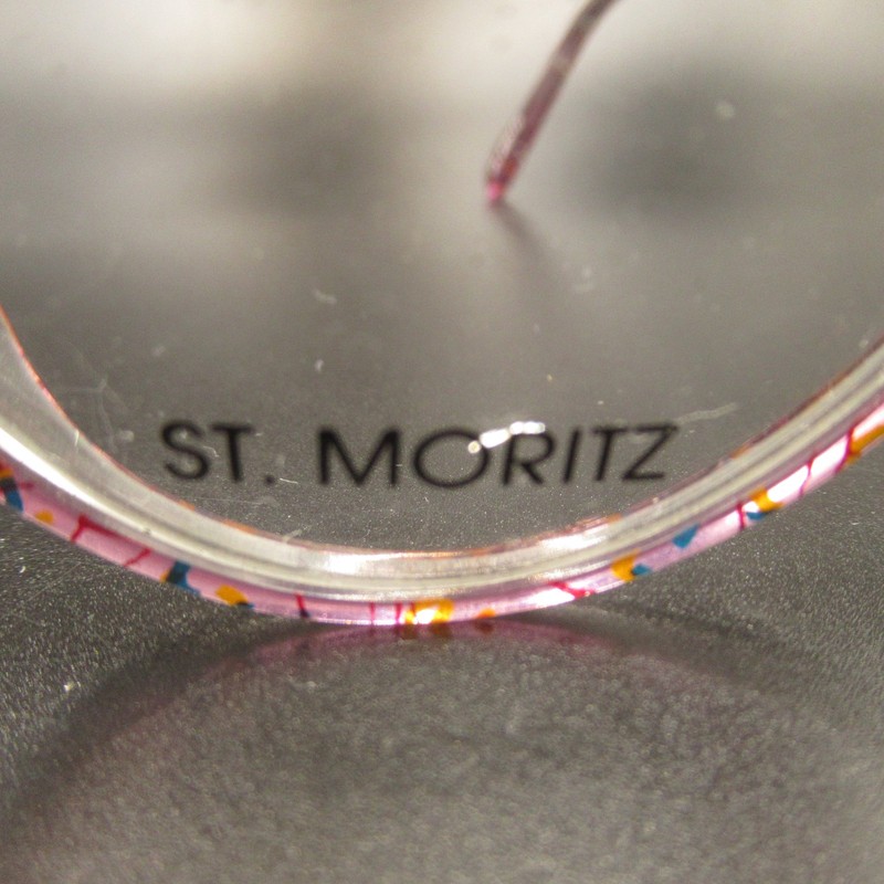 ST. MORITZ Eyeglass Frames Sissy Pink Violet Multi-Color Pattern Round 52-18-135 gallery