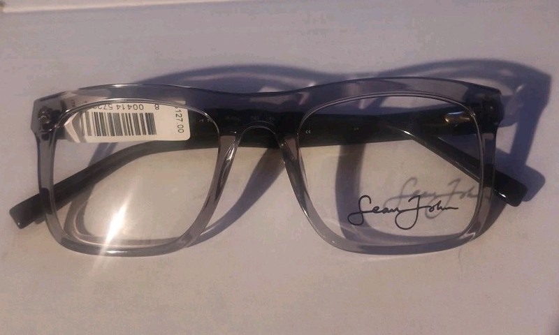 Sean John SJO5163WM Smoke Crystal Eyeglass Frames RXable 55-22-155 NWT $127 MSRP