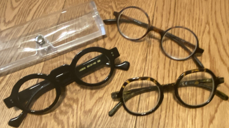 Lot of 3 Round Full Rim Eyeglass Frames Unisex Adults Plastic/Metal Multicolor