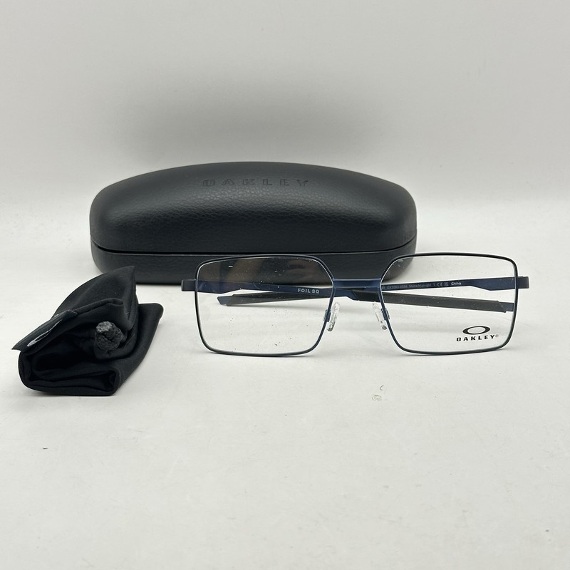 Oakley Mens Foil SQ Square Thin Metal Eyeglasses OX3062 Matte Midnight