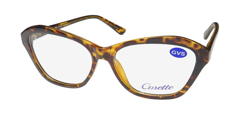 NEW COSETTE CO106 EYEGLASSES 215 TORTOISE GEOMETRIC FULL-RIM WOMENS PLASTIC